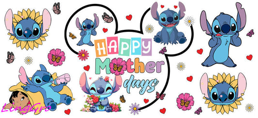 cute mom uv dtf cup wrap design for glass cup trendy mama uv dtf sticker