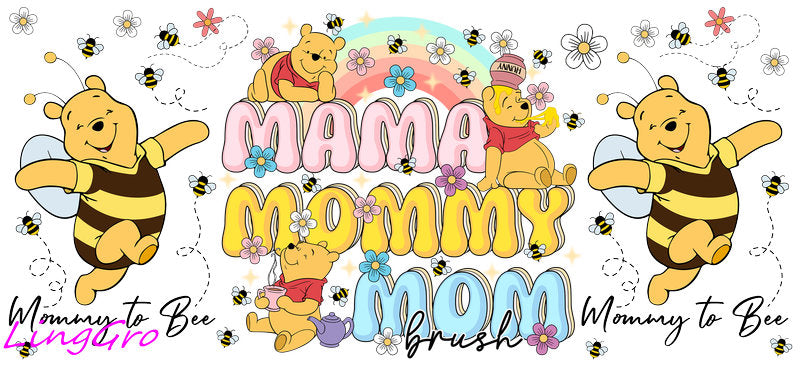 cute mom uv dtf cup wrap design for glass cup trendy mama uv dtf sticker