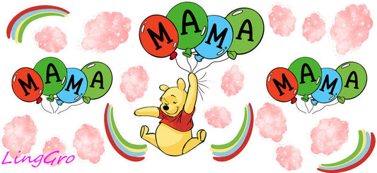 cute mom uv dtf cup wrap design for glass cup trendy mama uv dtf sticker