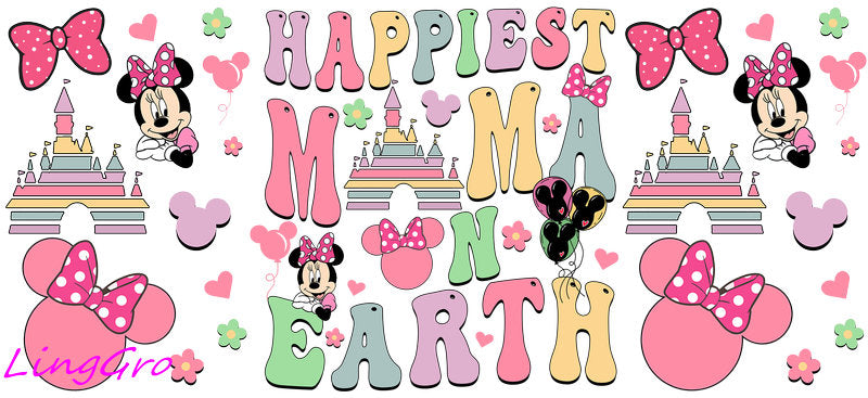 cute mom uv dtf cup wrap design for glass cup trendy mama uv dtf sticker