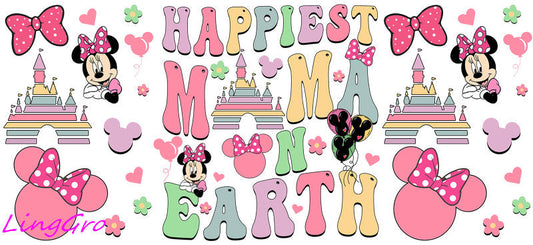 cute mom uv dtf cup wrap design for glass cup trendy mama uv dtf sticker
