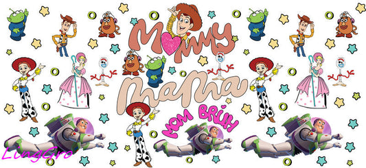 cute mom uv dtf cup wrap design for glass cup trendy mama uv dtf sticker