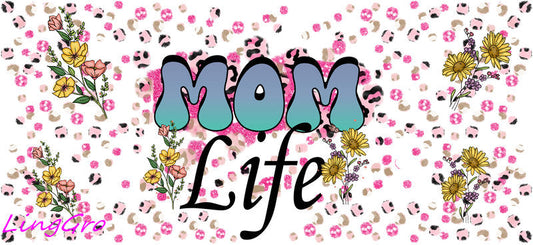 cute mom uv dtf cup wrap design for glass cup trendy mama uv dtf sticker
