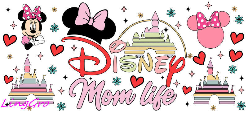 cute mom uv dtf cup wrap design for glass cup trendy mama uv dtf sticker