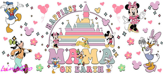 cute mom uv dtf cup wrap design for glass cup trendy mama uv dtf sticker