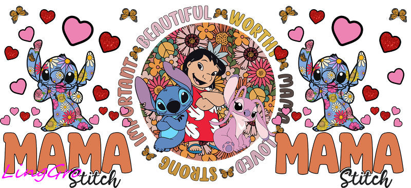 cute mom uv dtf cup wrap design for glass cup trendy mama uv dtf sticker