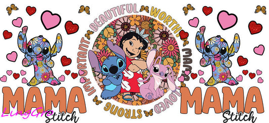 cute mom uv dtf cup wrap design for glass cup trendy mama uv dtf sticker