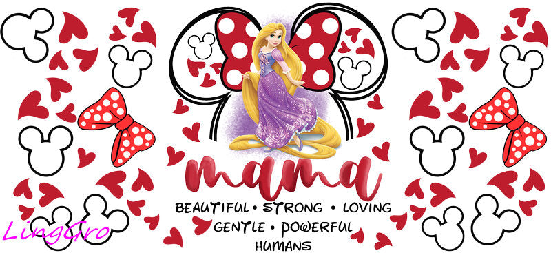 cute mom uv dtf cup wrap design for glass cup trendy mama uv dtf sticker