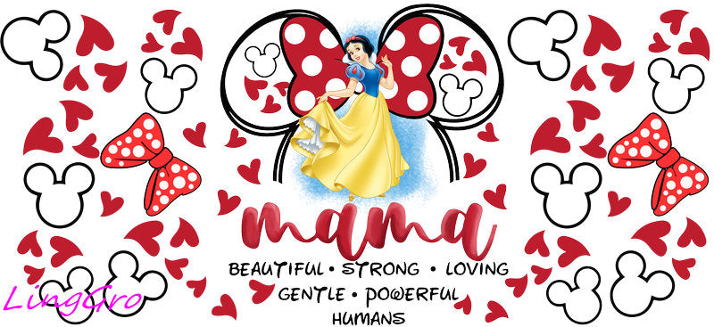 cute mom uv dtf cup wrap design for glass cup trendy mama uv dtf sticker