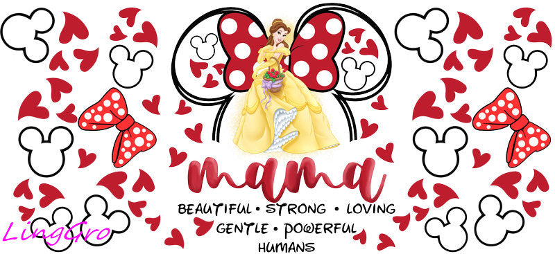 cute mom uv dtf cup wrap design for glass cup trendy mama uv dtf sticker