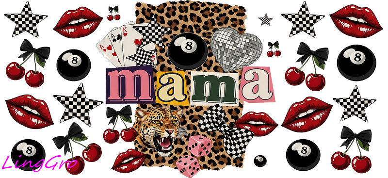 mom cup wrap uv dtf mothers day gift for mom glass cup wrap mama design