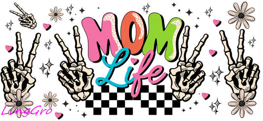 mom cup wrap uv dtf mothers day gift for mom glass cup wrap mama design