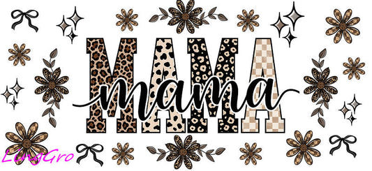 mom cup wrap uv dtf mothers day gift for mom glass cup wrap mama design