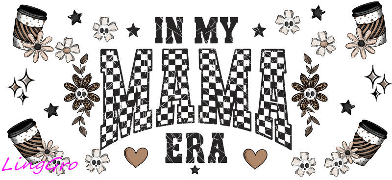 mom cup wrap uv dtf mothers day gift for mom glass cup wrap mama design