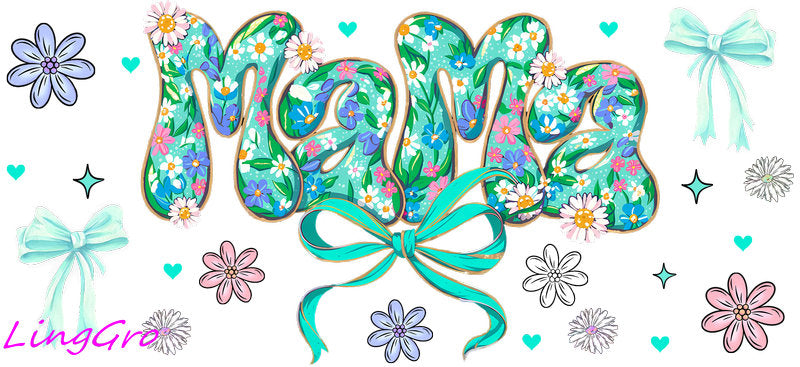 mom cup wrap uv dtf mothers day gift for mom glass cup wrap mama design