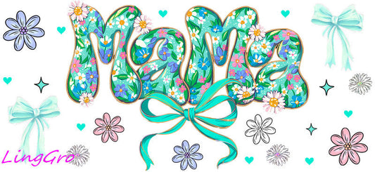 mom cup wrap uv dtf mothers day gift for mom glass cup wrap mama design