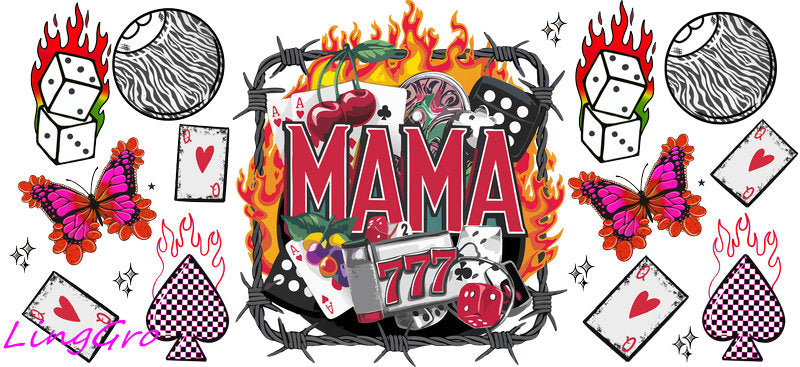 mom cup wrap uv dtf mothers day gift for mom glass cup wrap mama design