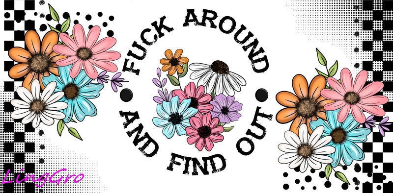 floral girl quote uv dtf cup wrap design for glass cups aesthetic flower decal