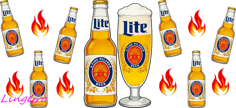 beer cup wrap uv dtf transfer party drink tumbler decal design