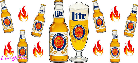 beer cup wrap uv dtf transfer party drink tumbler decal design