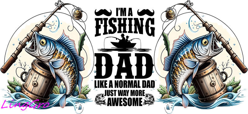 dad cup wrap uv dtf transfer fathers day tumbler decal design