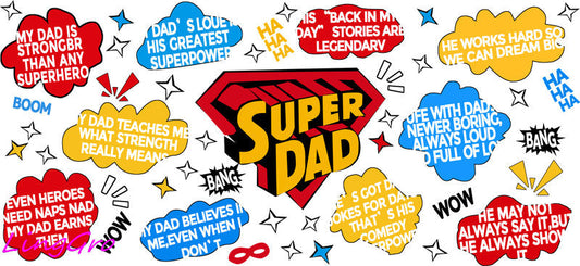 dad cup wrap uv dtf transfer fathers day tumbler decal design