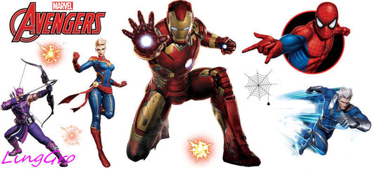 superhero decal for glass cup KA-5126