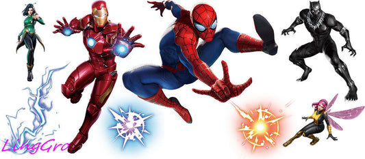 superhero decal for glass cup KA-5131