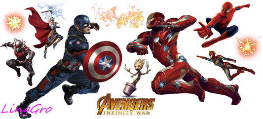 superhero decal for glass cup KA-5133