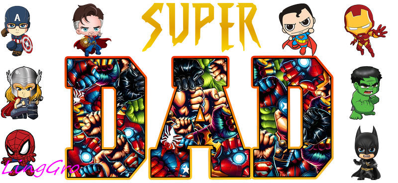 superhero dad cup wrap