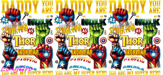 hero dad tumbler decal