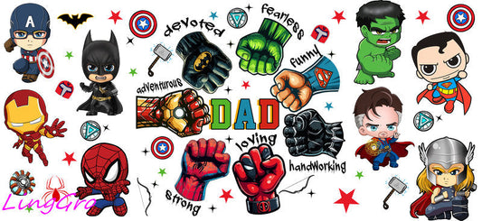 superhero dad cup wrap