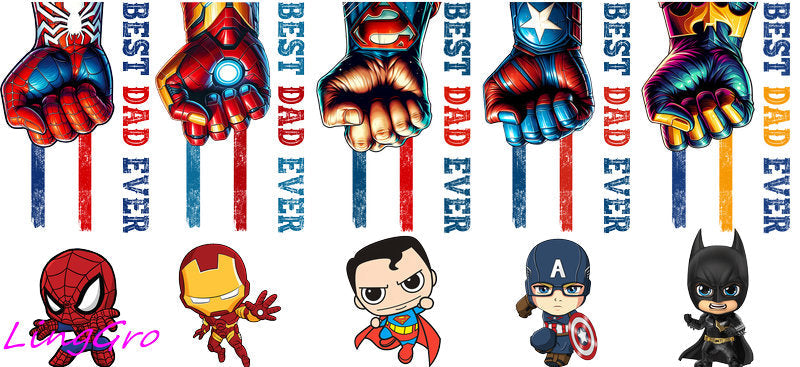 hero dad tumbler decal