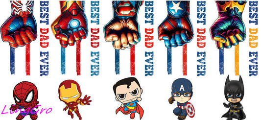 hero dad tumbler decal