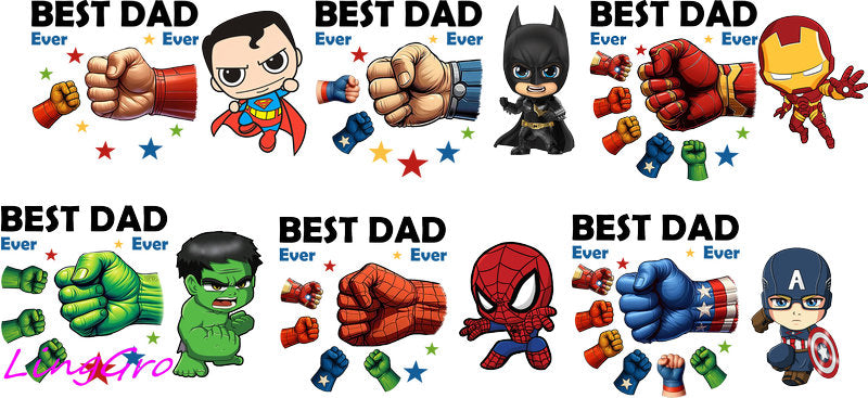 comic style dad cup wrap