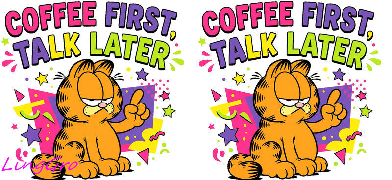 cartoon cat cup wrap design