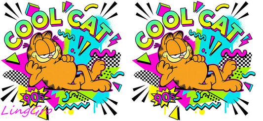 funny cartoon cat cup wrap