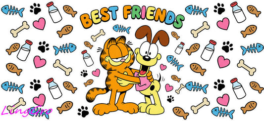 cartoon cat cup wrap design