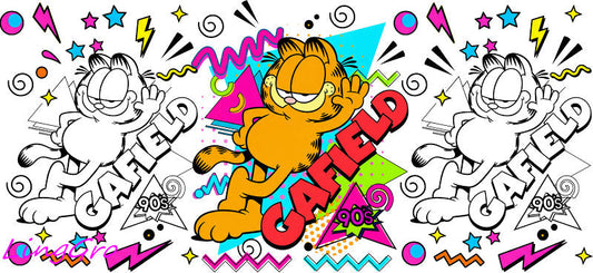 funny cartoon cat cup wrap