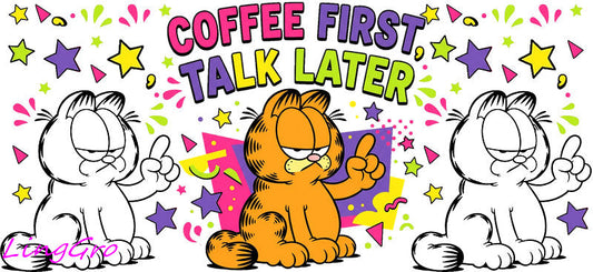 lazy cat tumbler decal
