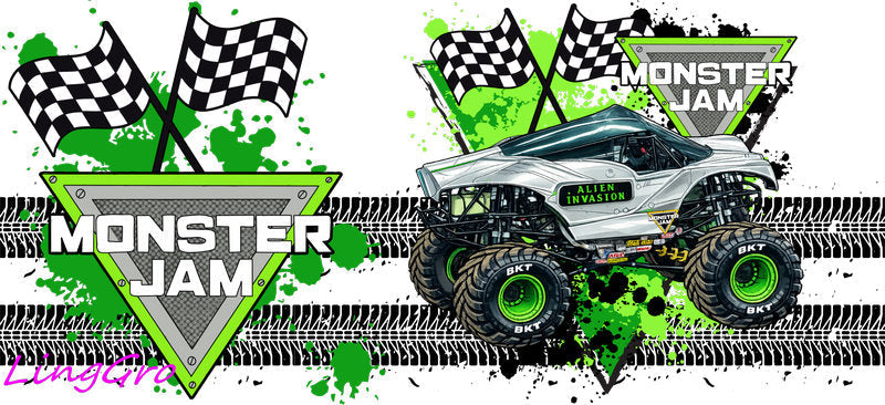 monster jam 16oz cup wrap