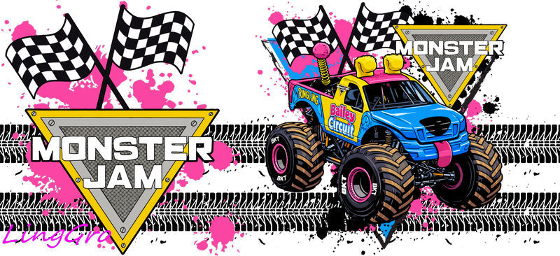 monster jam tumbler wrap