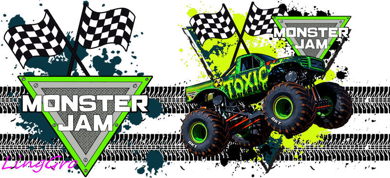 monster jam 16oz cup wrap