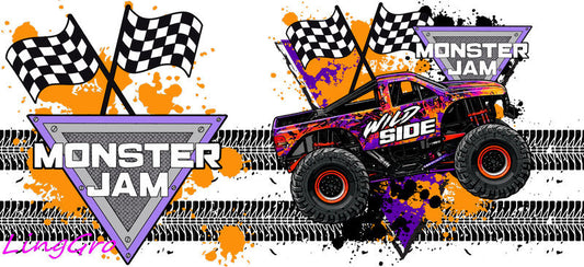 monster jam tumbler wrap